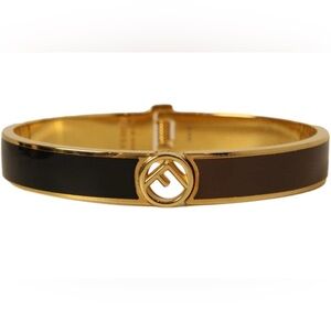Fendi Bicolor Enamel Gold Tone Bracelet
